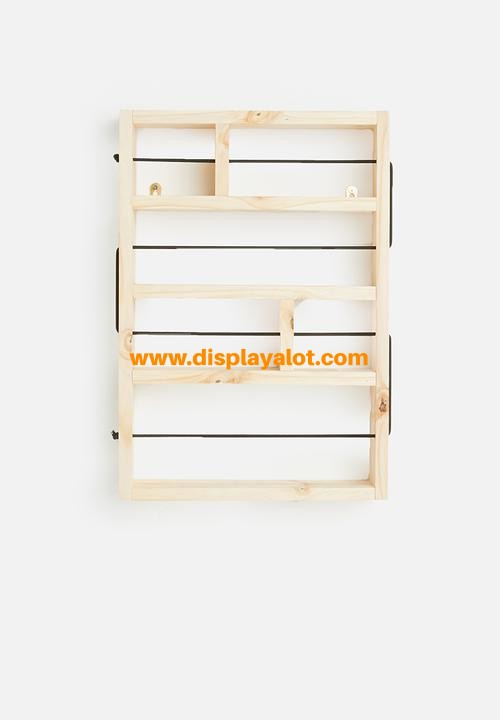 Wooden wall mounted shelf - natural1